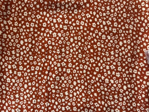 Red with White Flower
