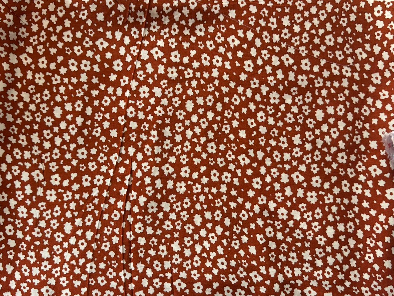 Red with White Flower